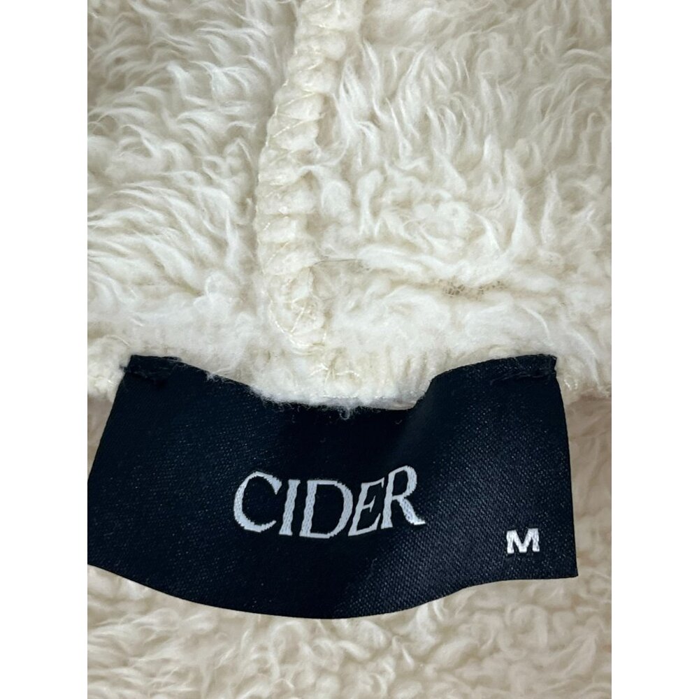 Cider Fleece Hoodie Sweater Women's M Beige Pullover Floral Crochet Winter Fall - Picture 4 of 4